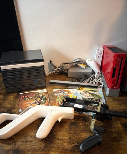 Nintendo wii rvl 001 rare - rare, red